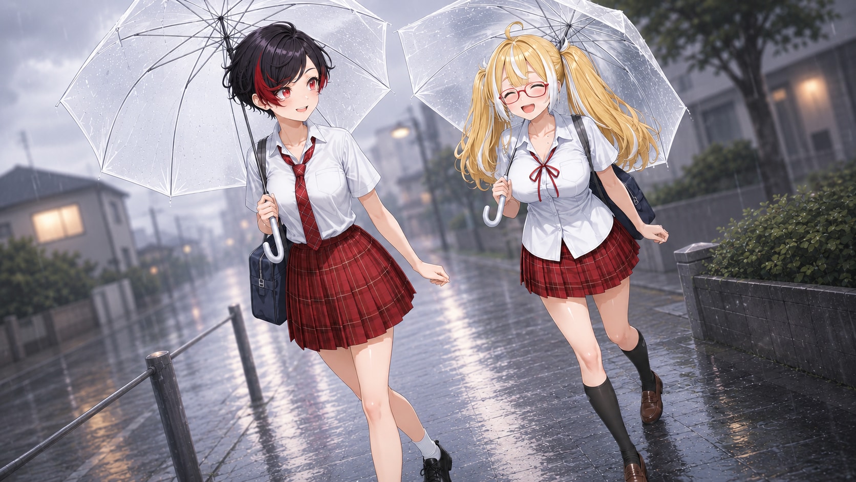 雨の帰り道