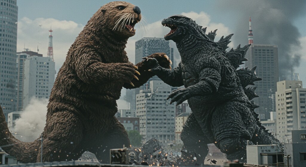ラッコ vs ゴジラ