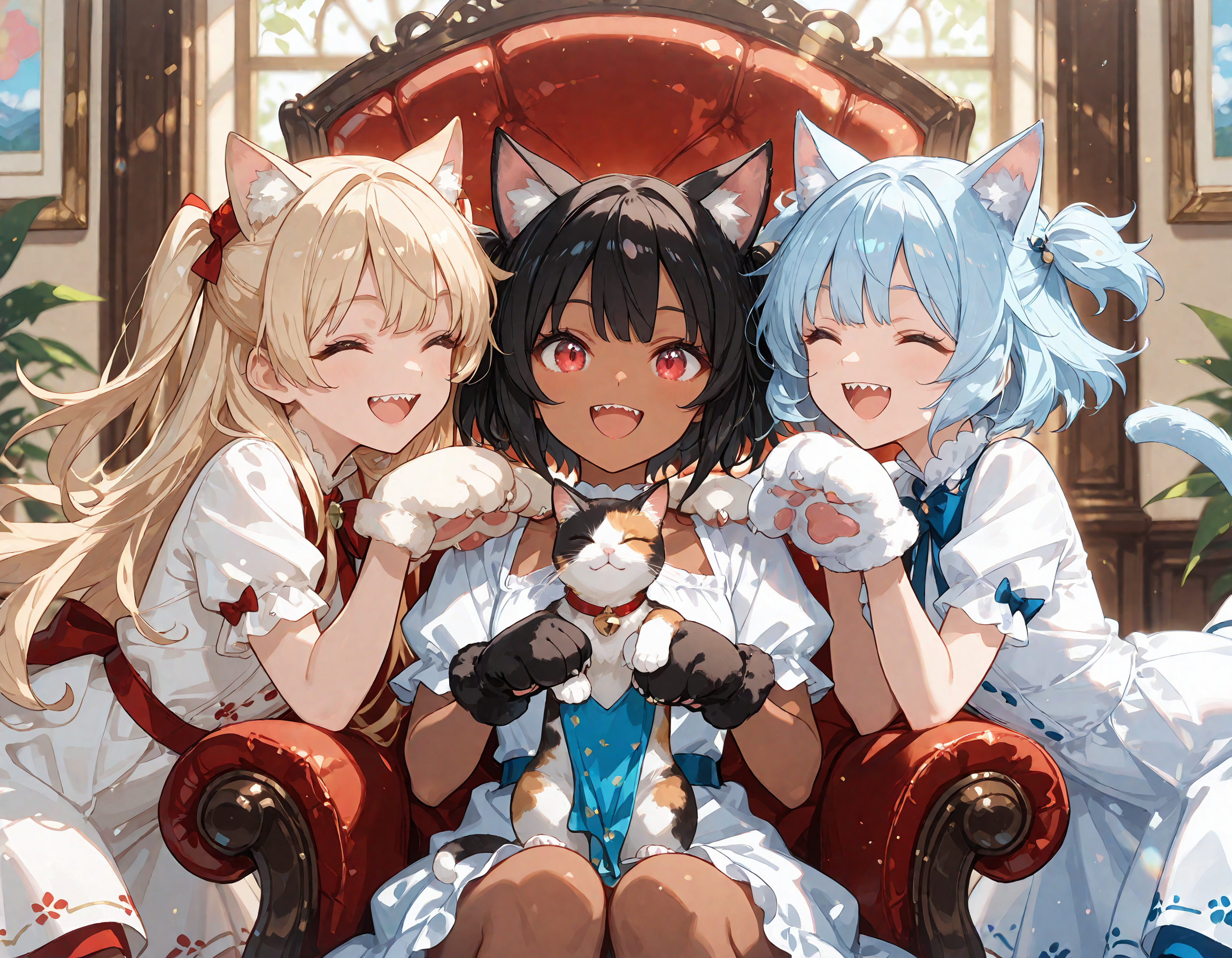 Cat-chy Smile!😺『猫と一緒』版 | の人気AIイラスト・グラビア