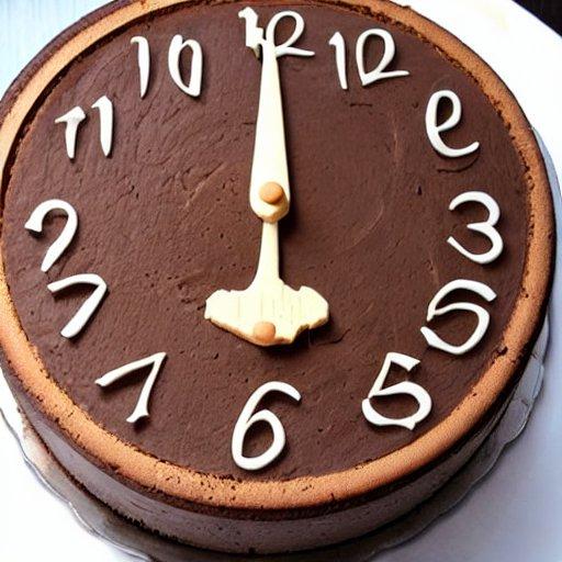 時計のケーキ
