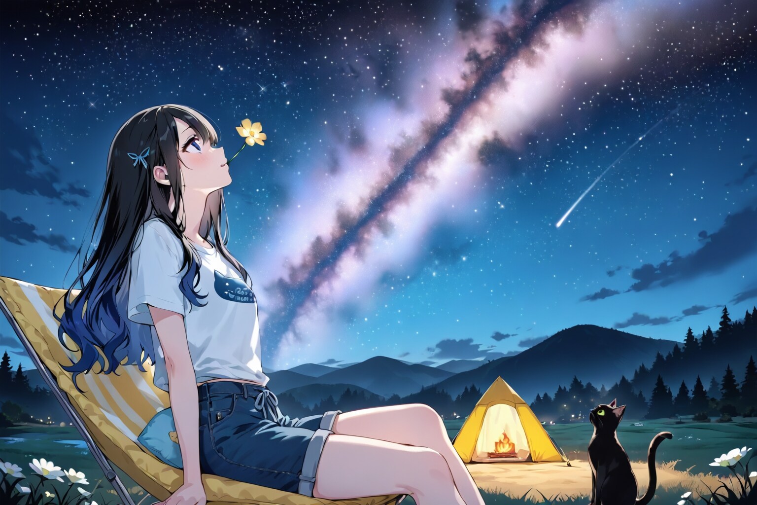 猫とキャンプ