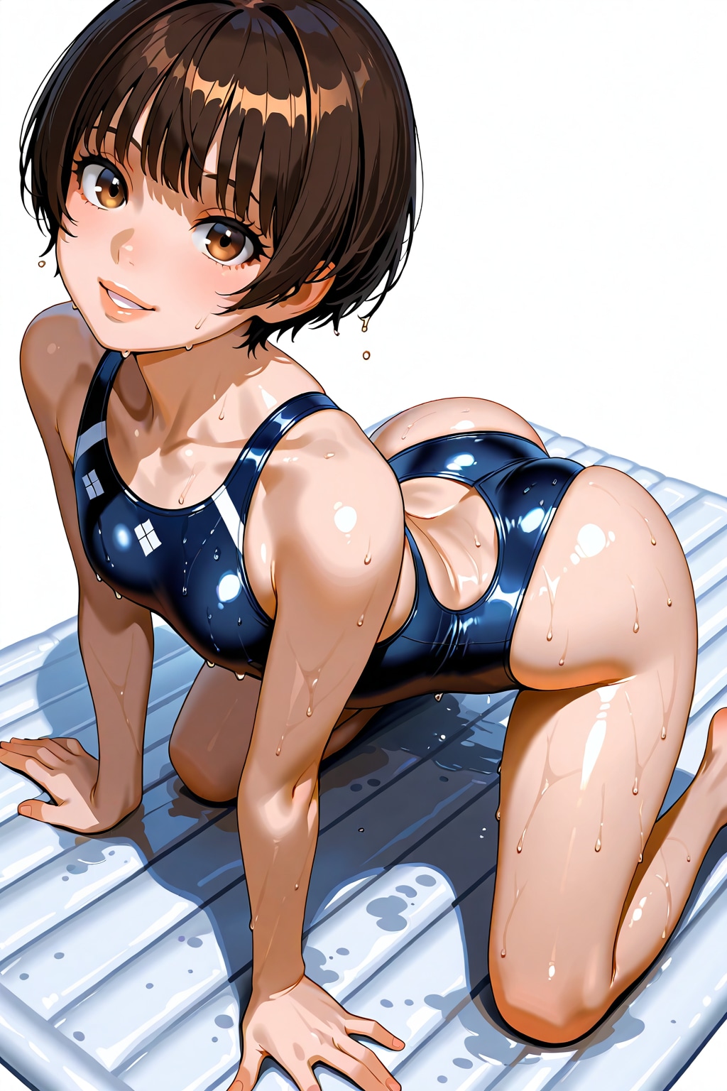 可愛い女の子の競泳水着♪