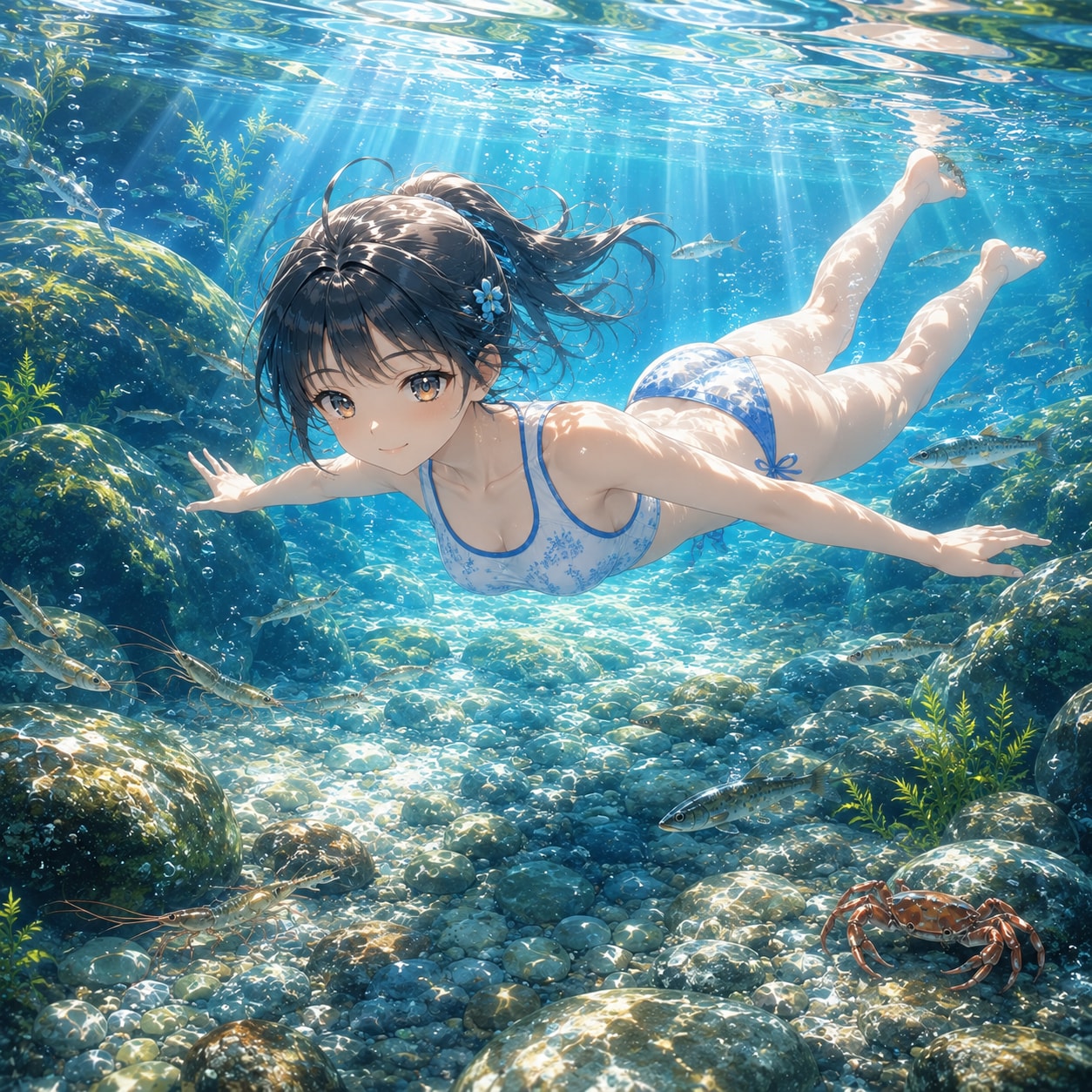 川泳ぎ