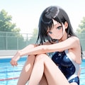 競泳水着で体育座り 8枚目