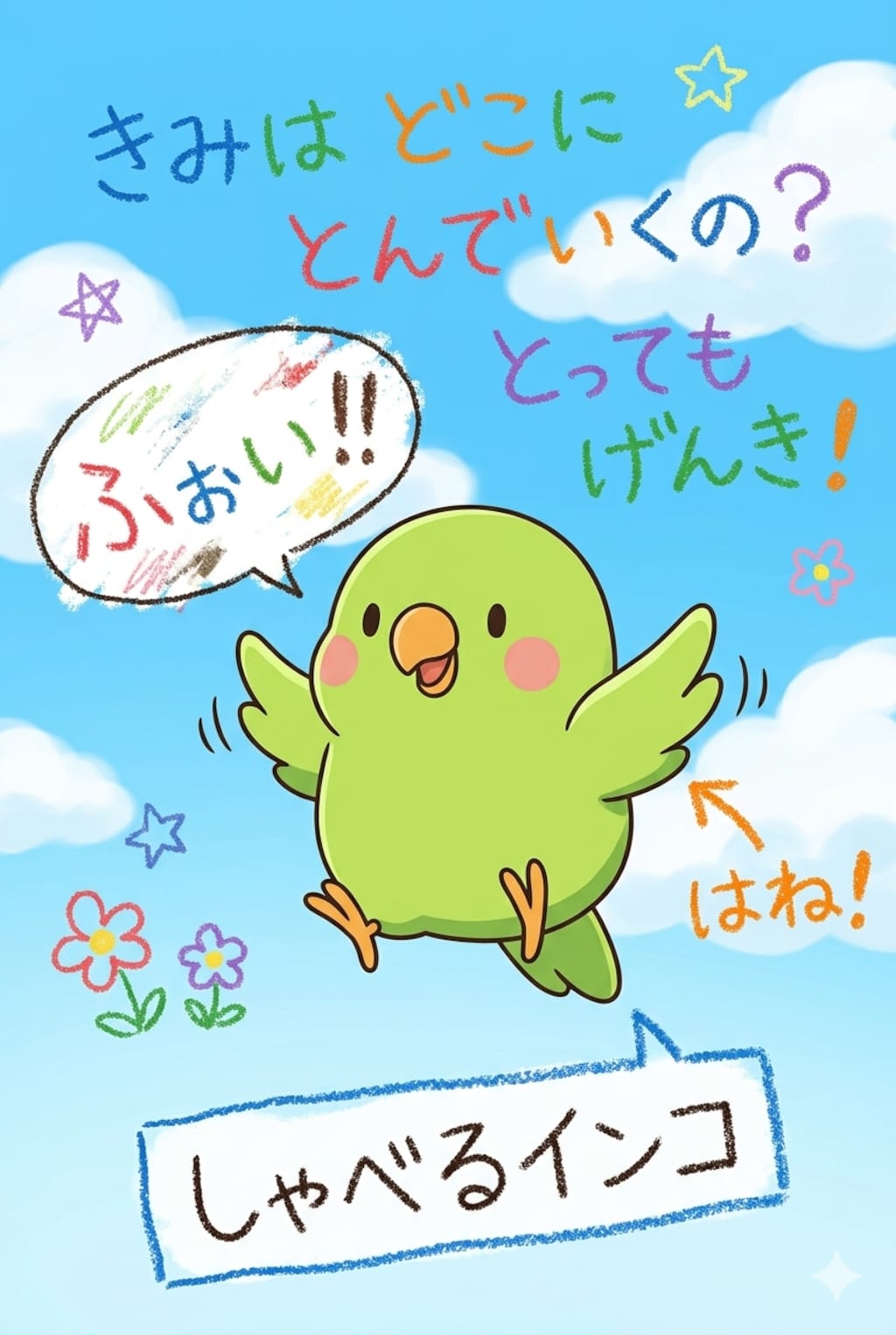 インコと謎の手書き