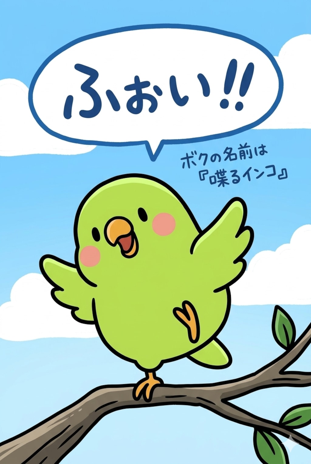 インコと謎の手書き