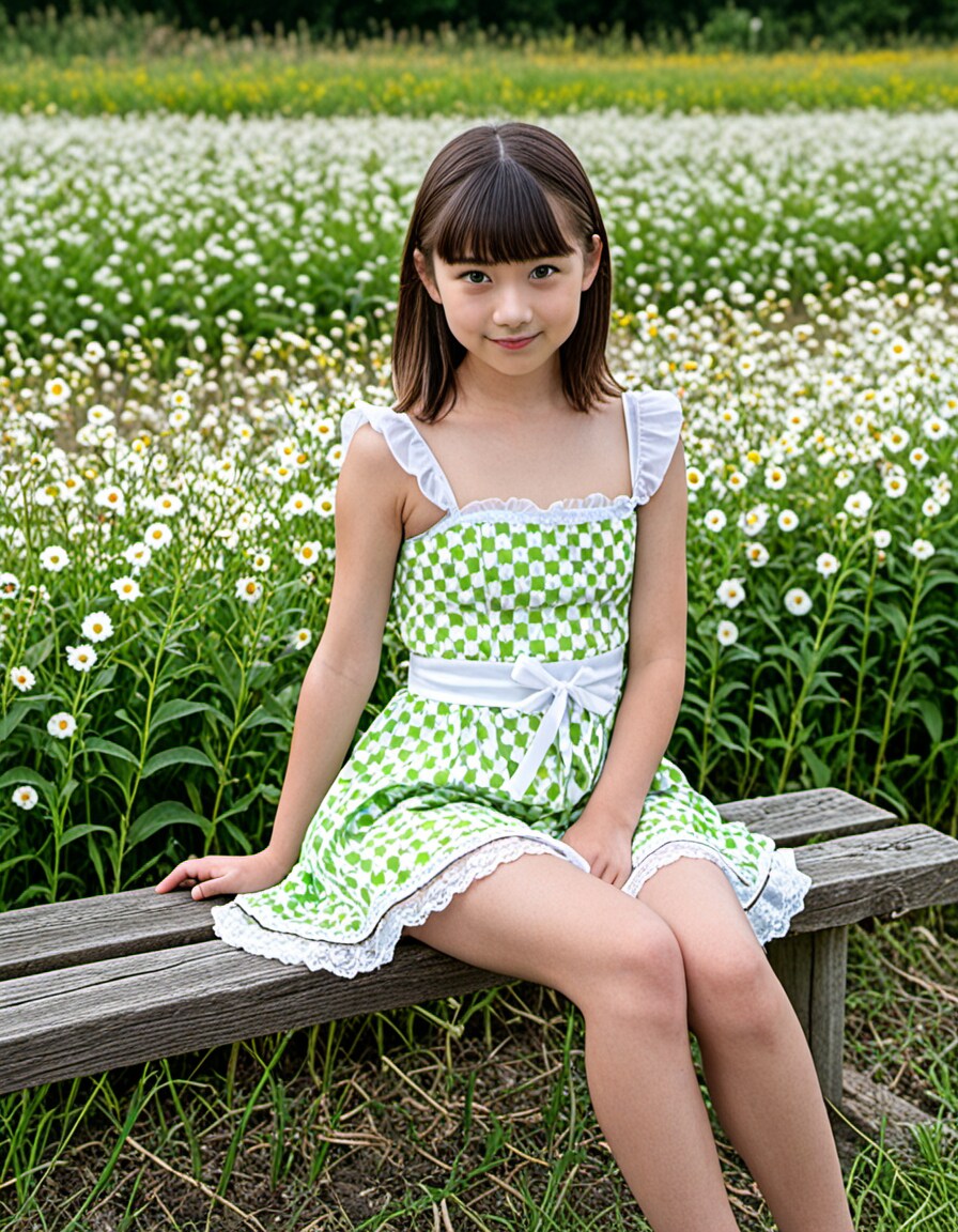 花畑で少女ポートレート_4
