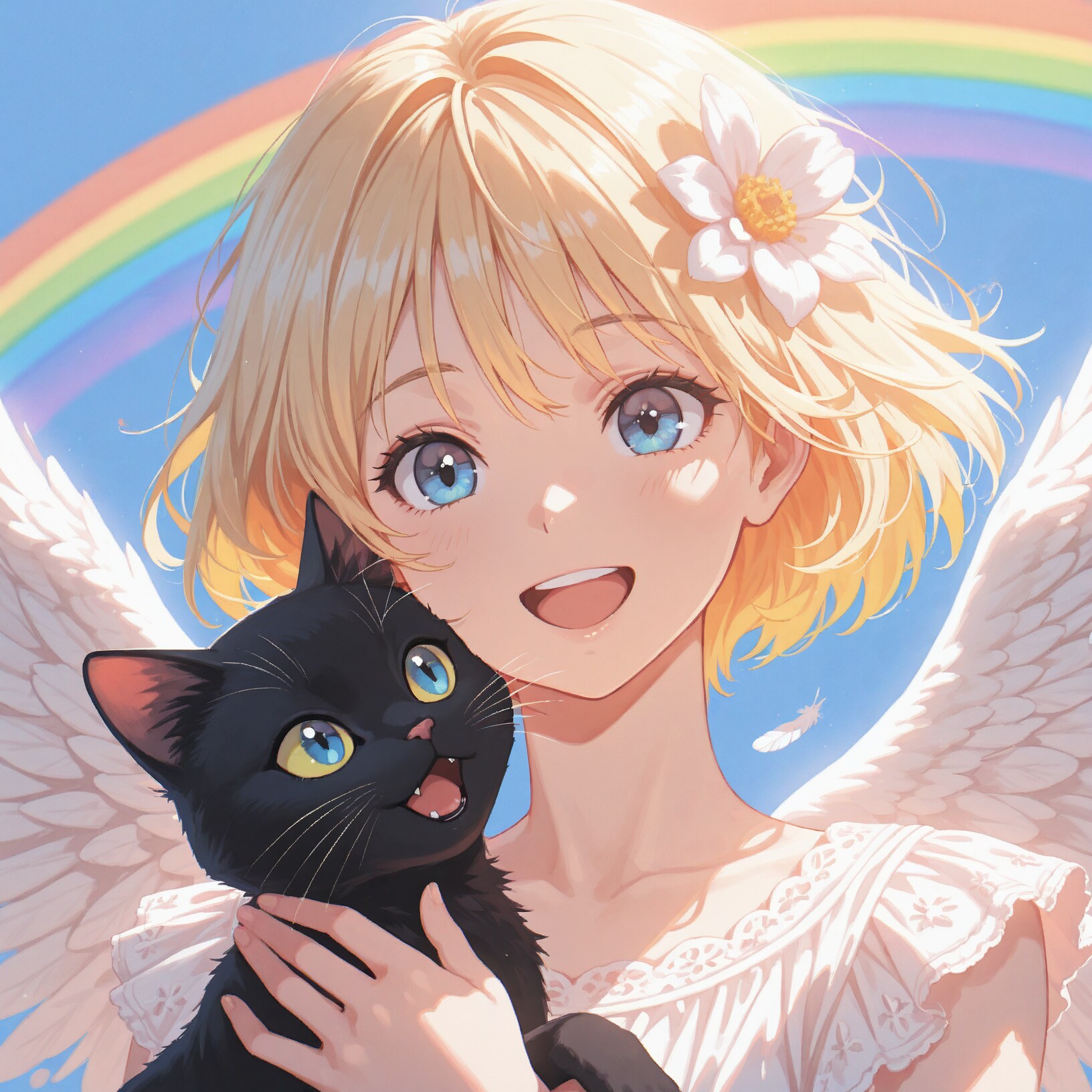 天使ちゃんと猫さん