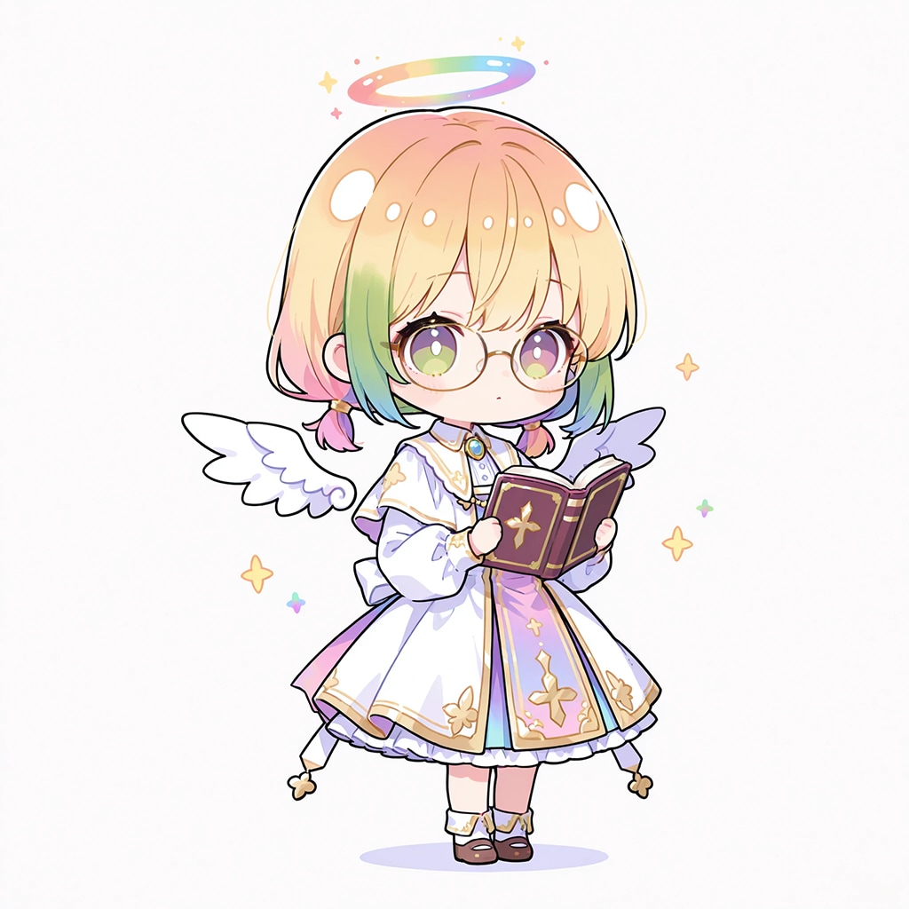 カラフルショートのメガネ天使