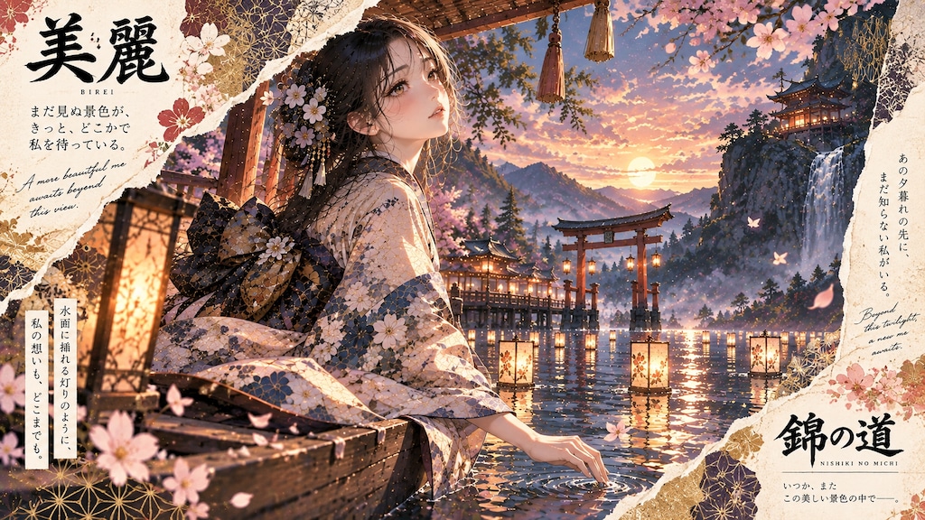 Nishiki no Michi — Beyond the Twilight  Somewhere, a view I have yet to see is waiting for me.  Bene