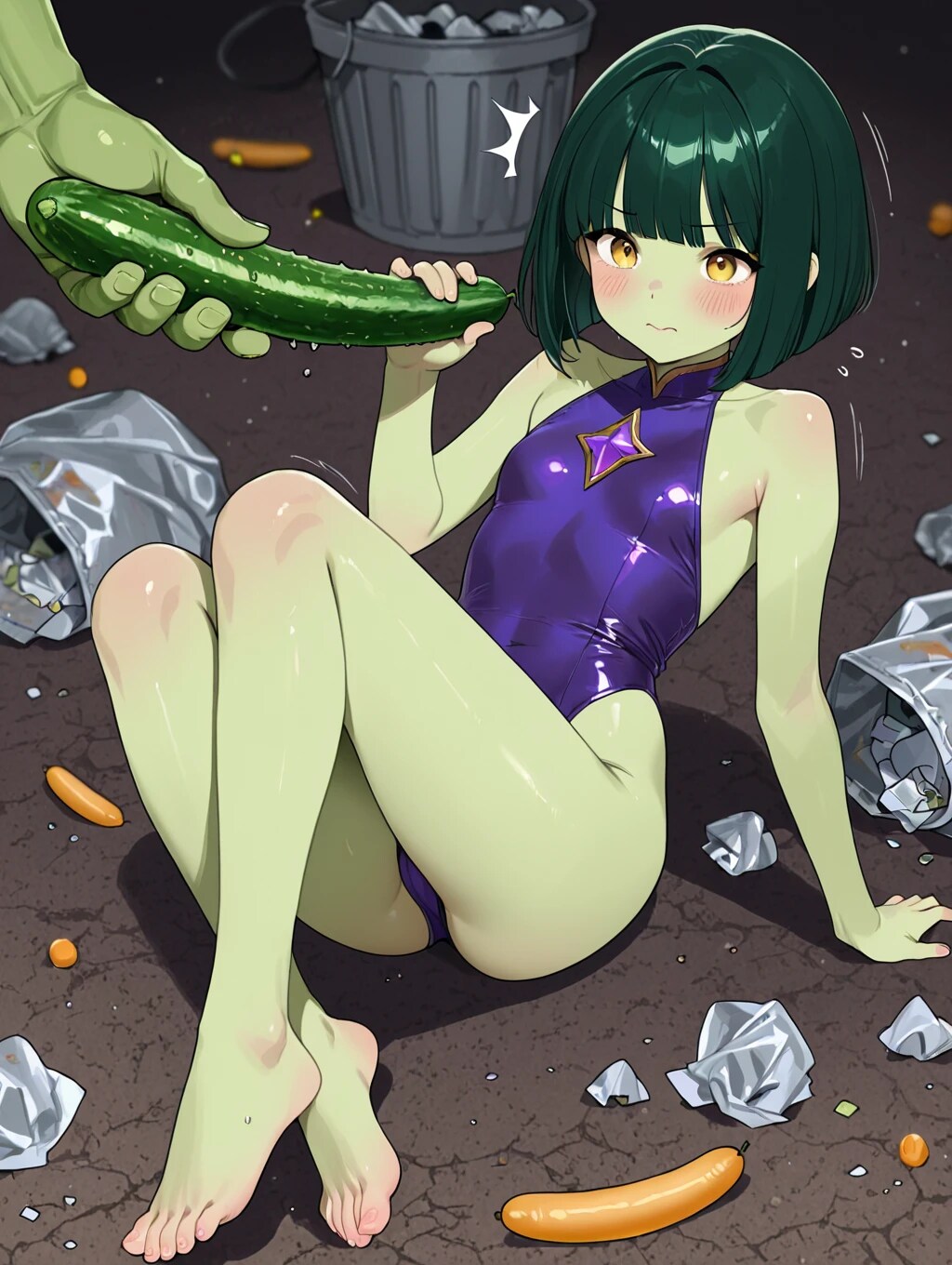 河童娘に胡瓜をあげよう😋