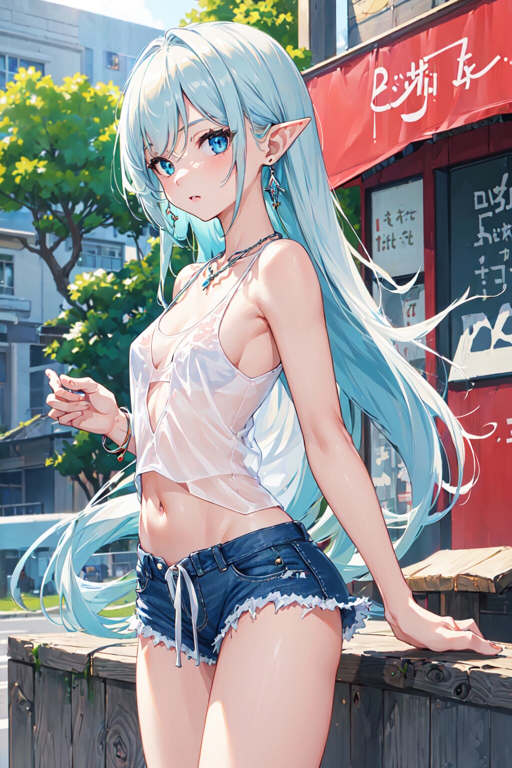 街のエルフの少女