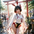 巫女バニー（シルクハットVer） 10枚目