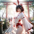 巫女バニー（シルクハットVer） 3枚目