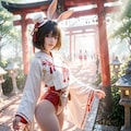 巫女バニー（シルクハットVer） 4枚目