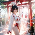 巫女バニー（シルクハットVer） 6枚目