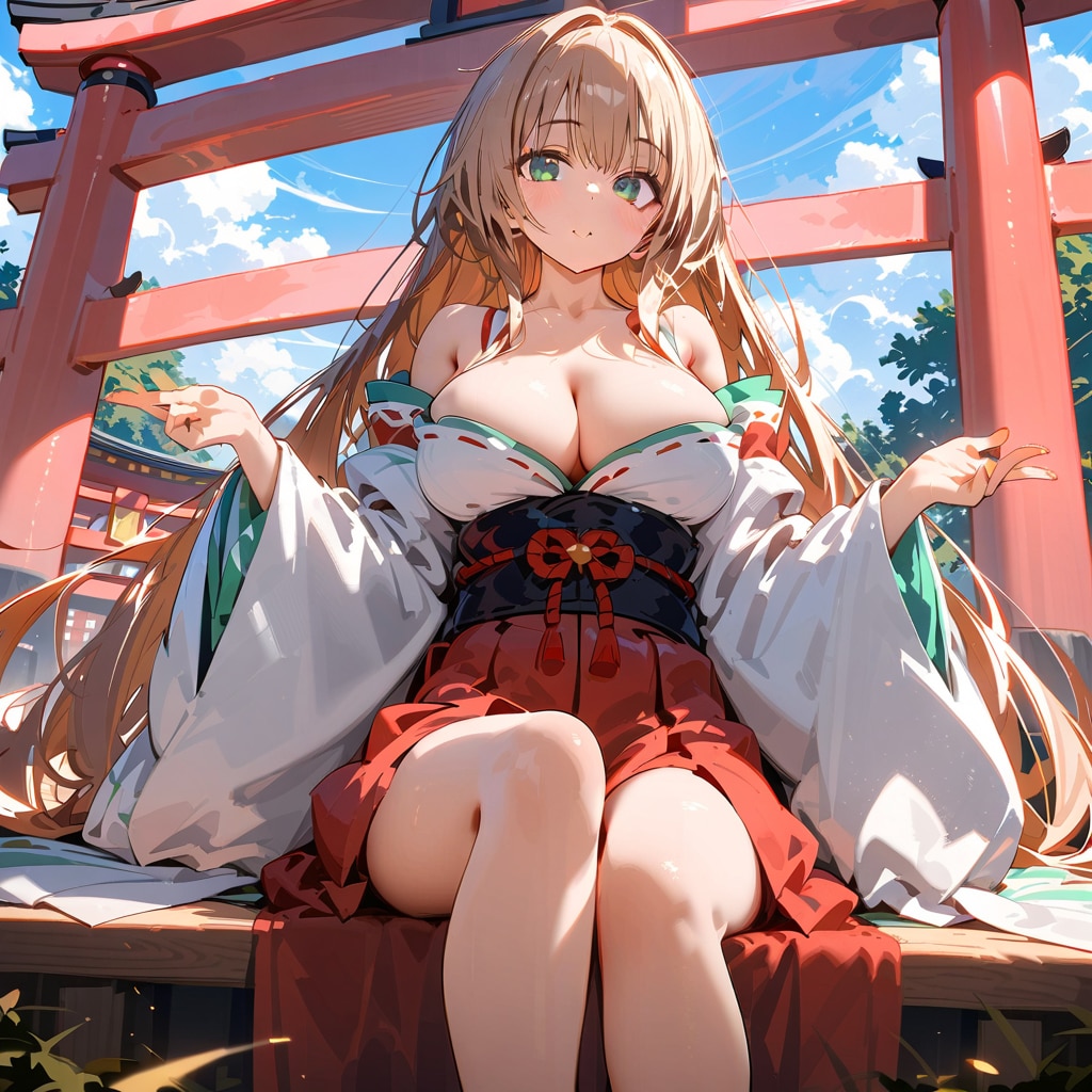 巫女になった亜寿沙先生