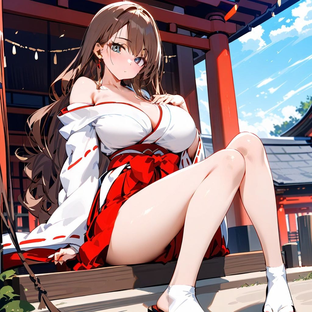 巫女になった亜寿沙先生