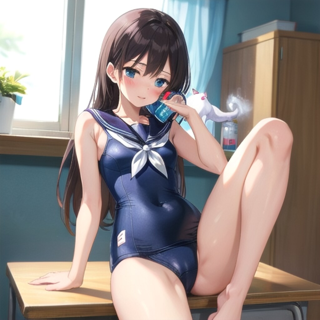 赤面スク水セーラー