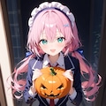 制服ハロウィンの桃花 2枚目