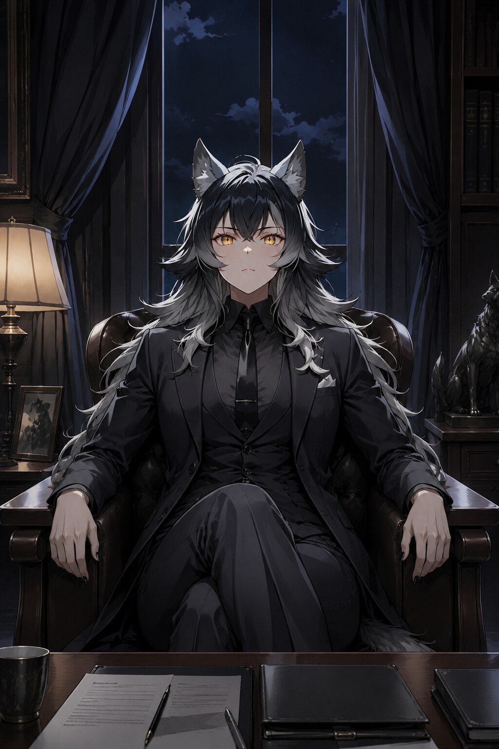 スーツ姿のルーヴァさん