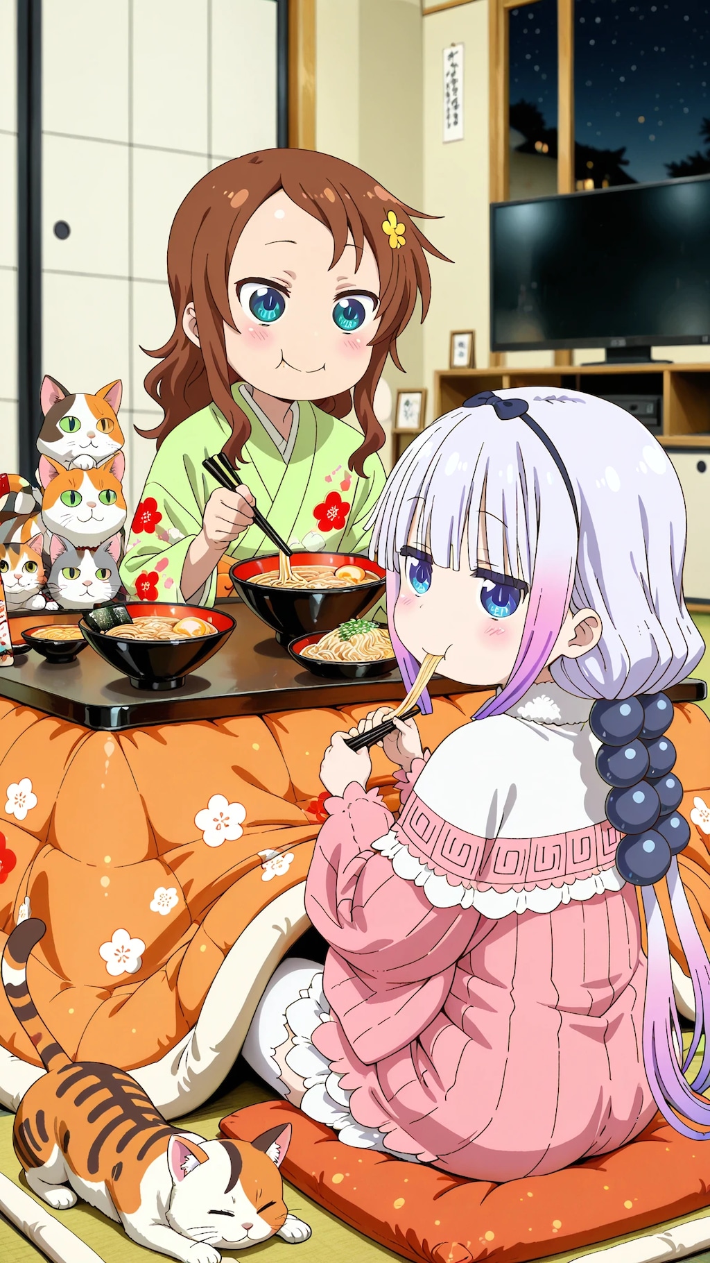 小林さんちのメイドラゴン　カンナカムイ　年越しそば！🐲