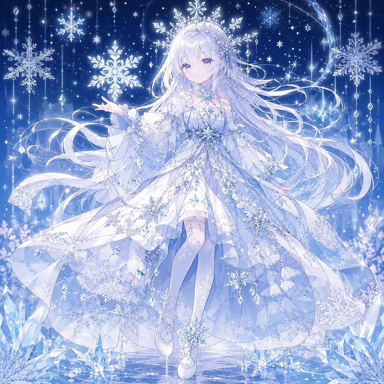 雪の結晶の擬人化