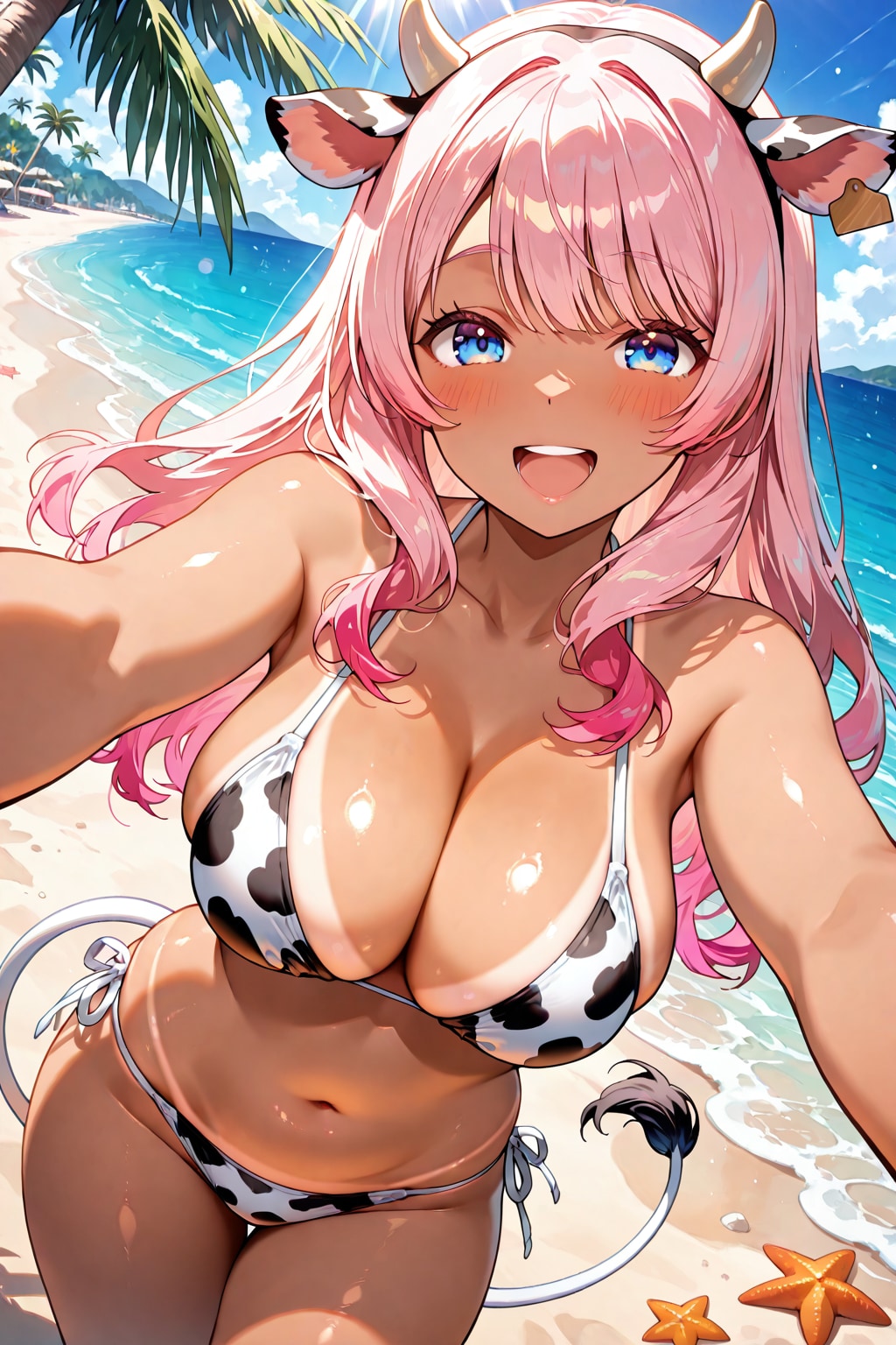 桃と牛ビキニ③