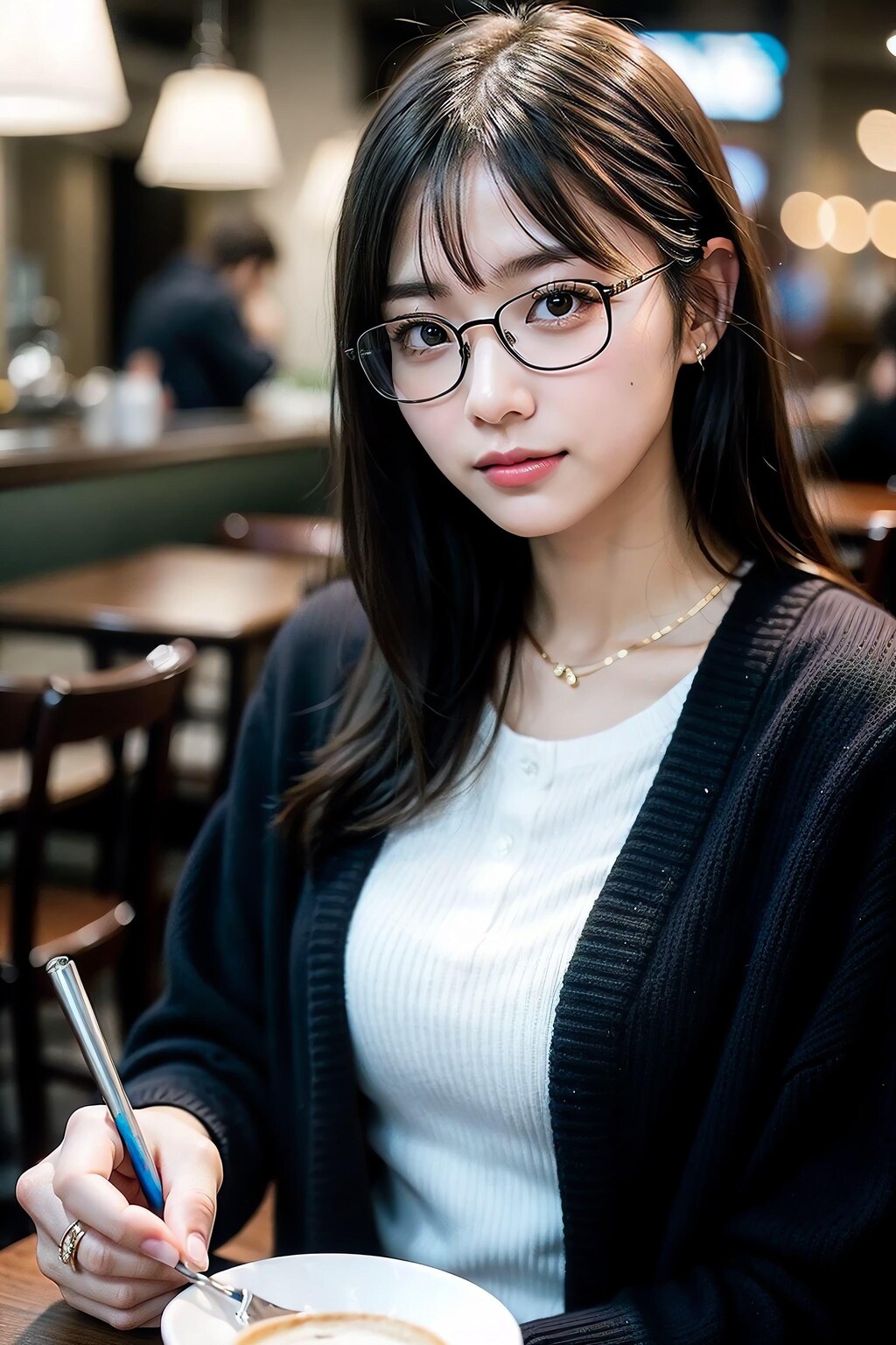 メガネ彼女とカフェ