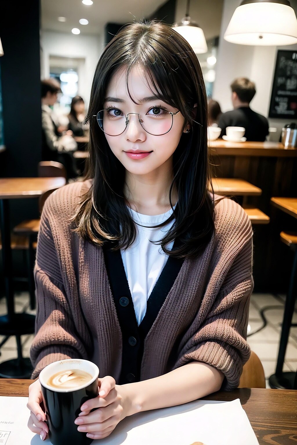 メガネ彼女とカフェ