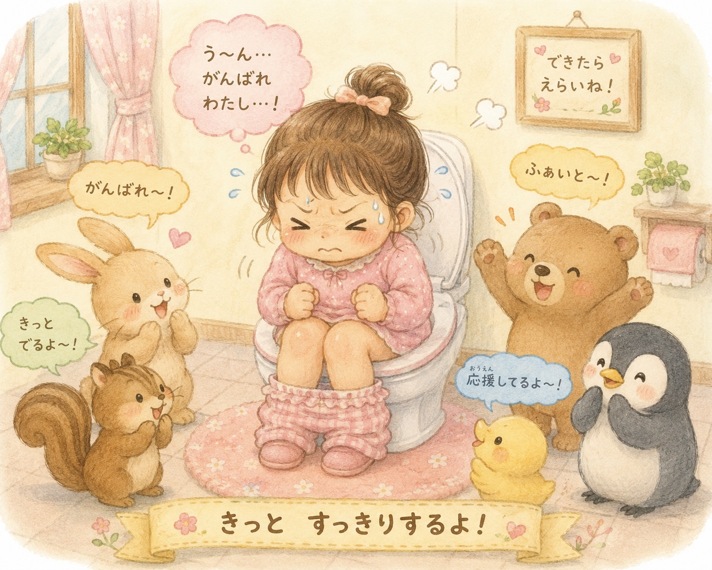 うんちでるかな？