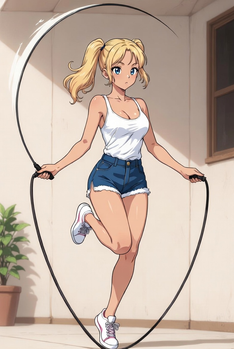 ギャル×縄跳び | の人気AIイラスト・グラビア