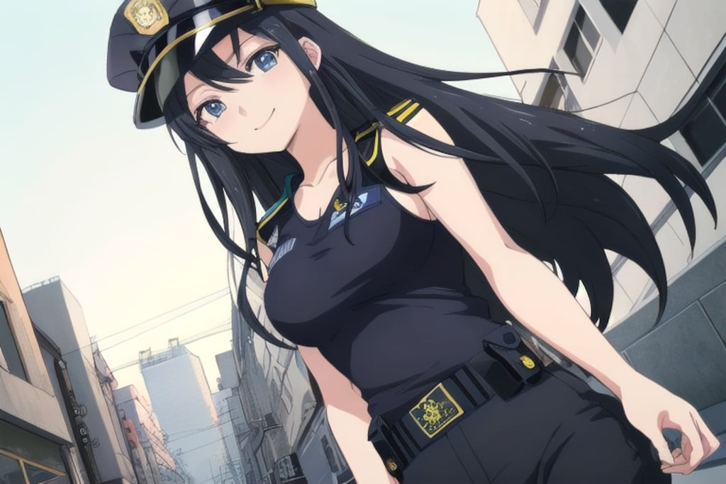 街角の美人婦警さん