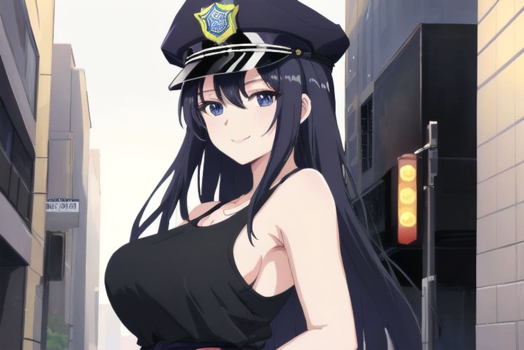 街角の美人婦警さん