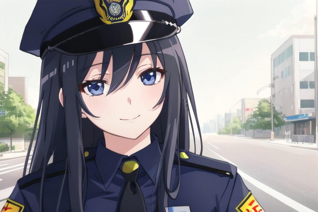 街角の美人婦警さん