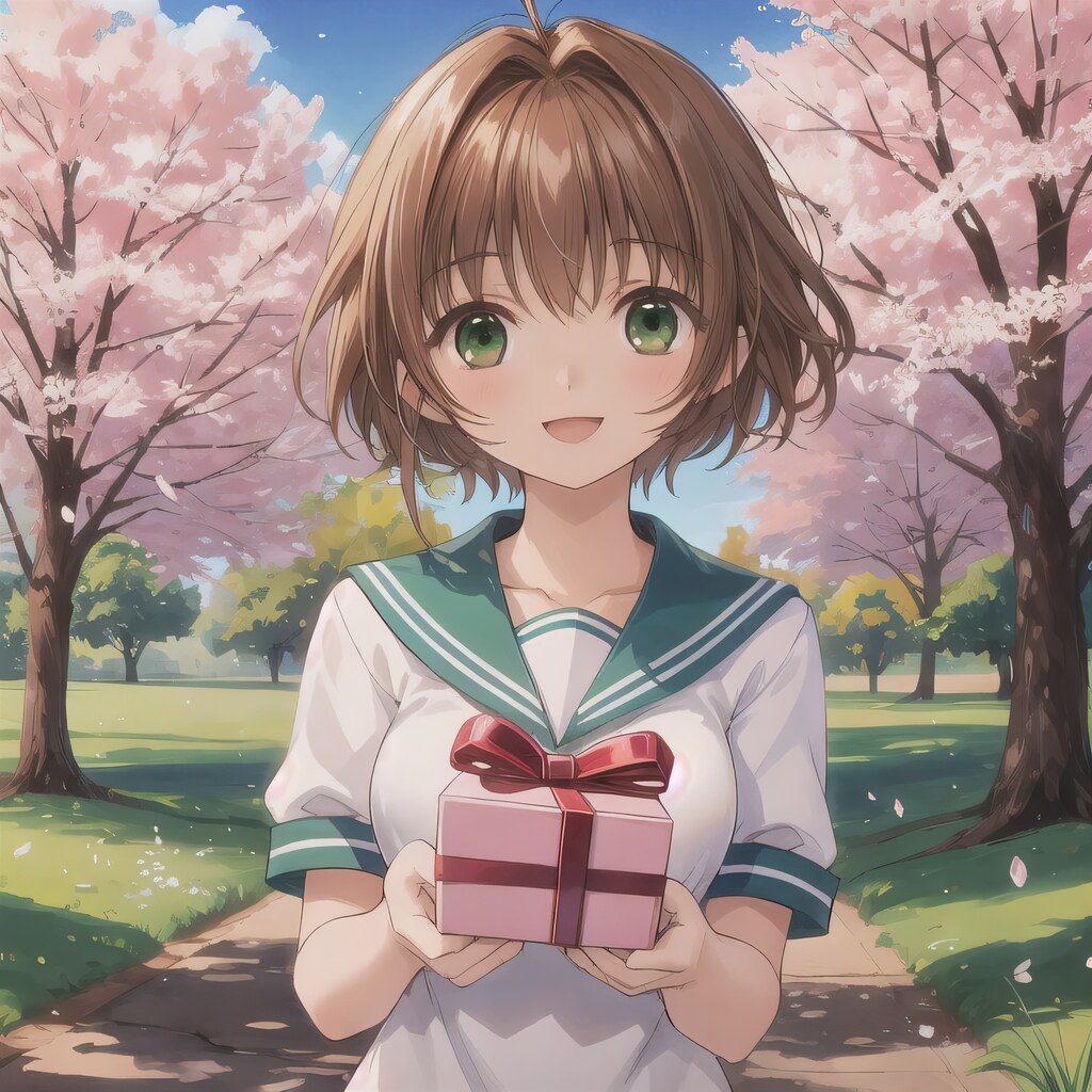 茶髪ボブでセーラー服の少女４