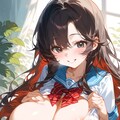 笑顔でおっぱい見せてくれる女の子 3枚目