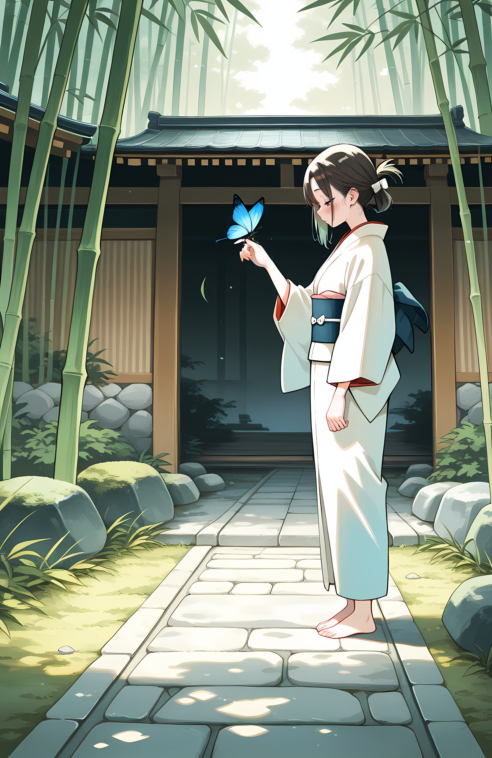 庭に降るひとひら | の人気AIイラスト・グラビア