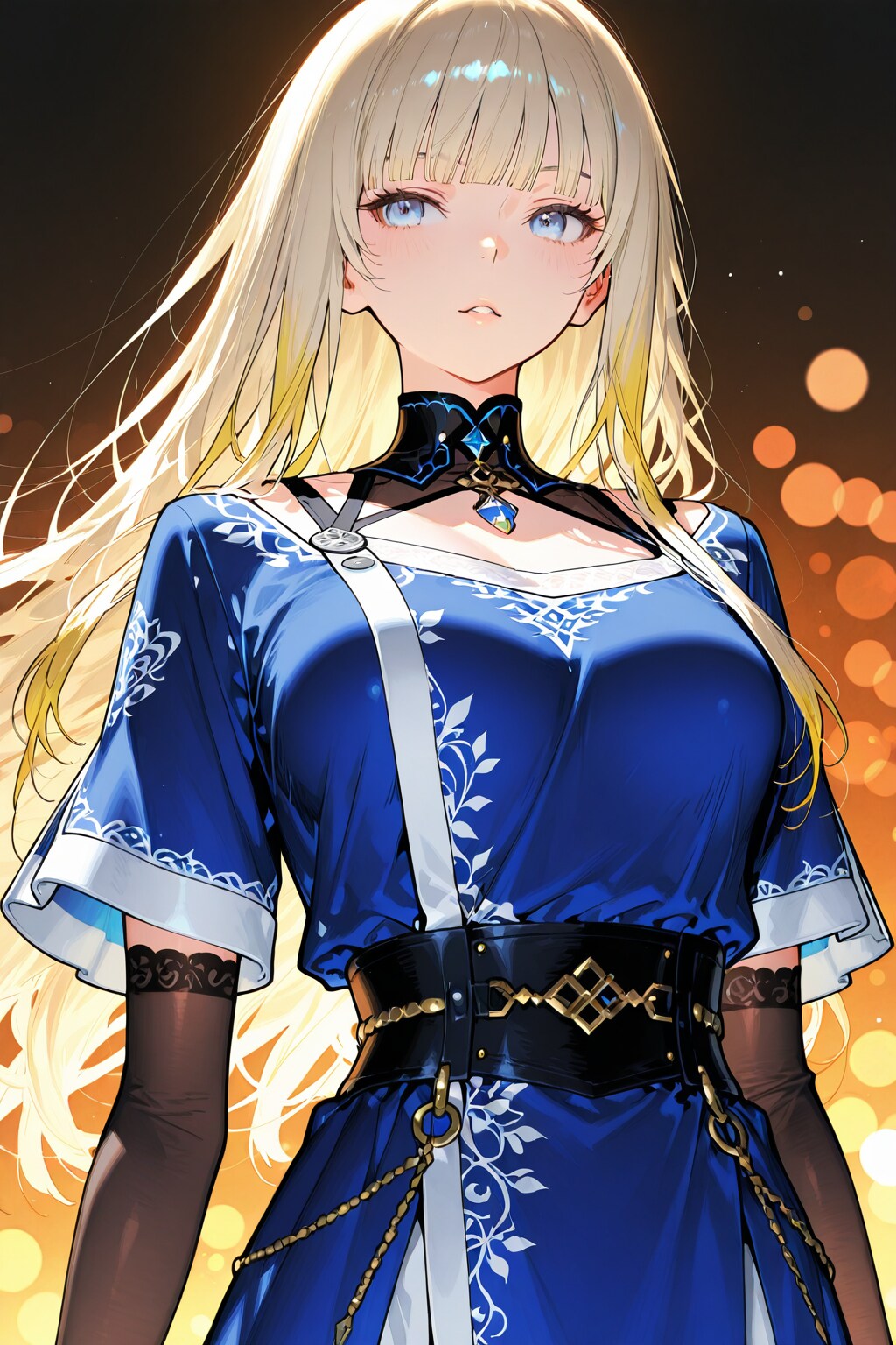 royal blue tunic, gothic design | の人気AIイラスト・グラビア