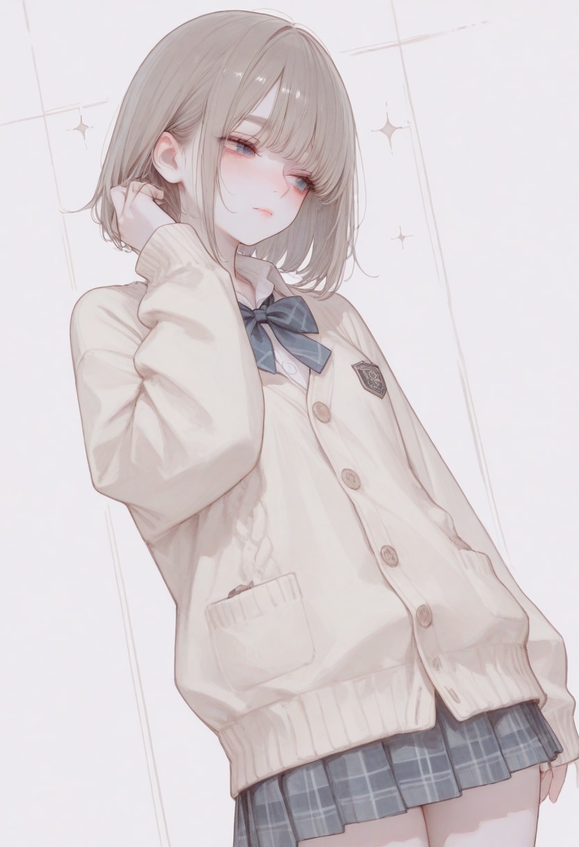 制服カーディガン | の人気AIイラスト・グラビア