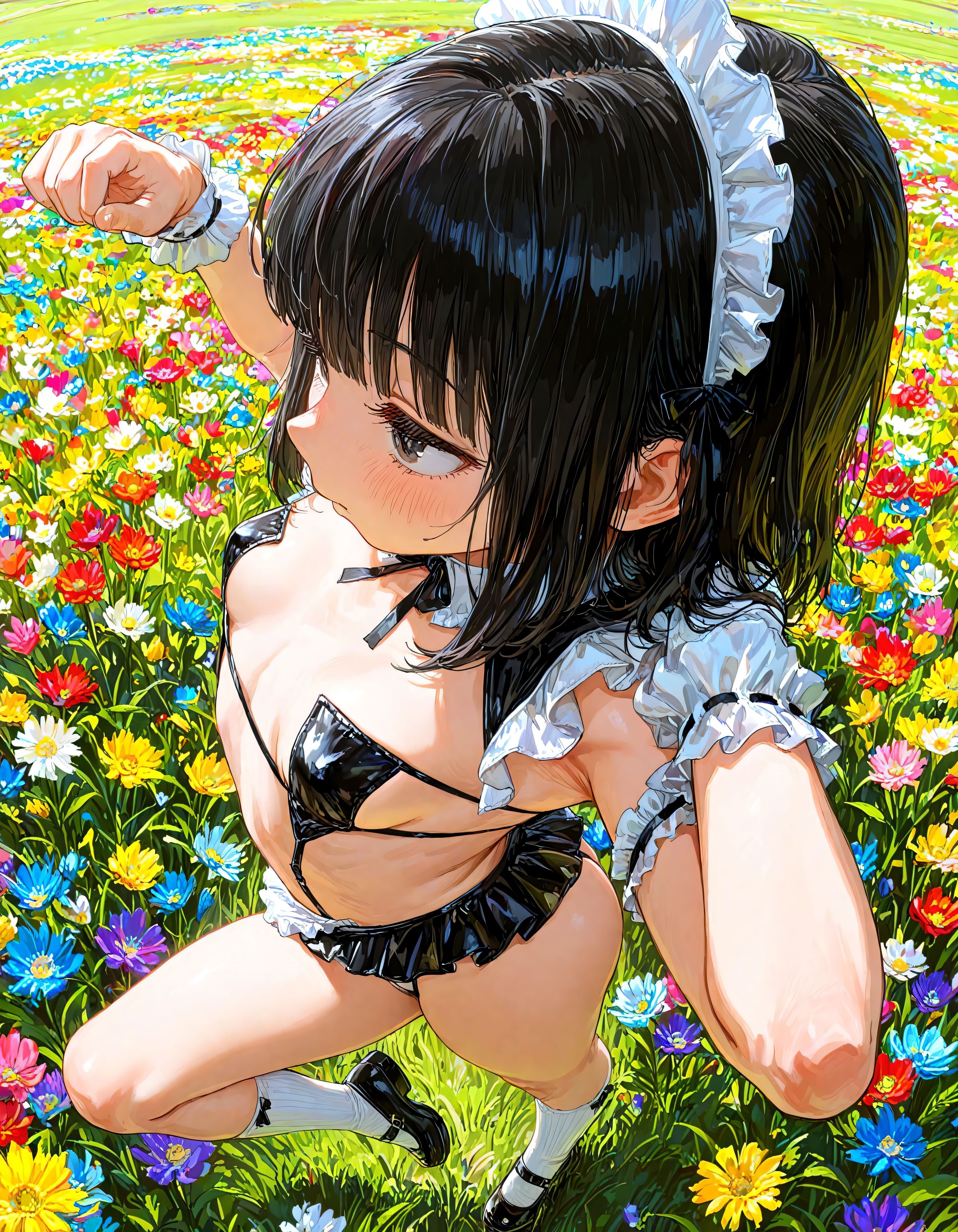 布面積の少ないメイド服