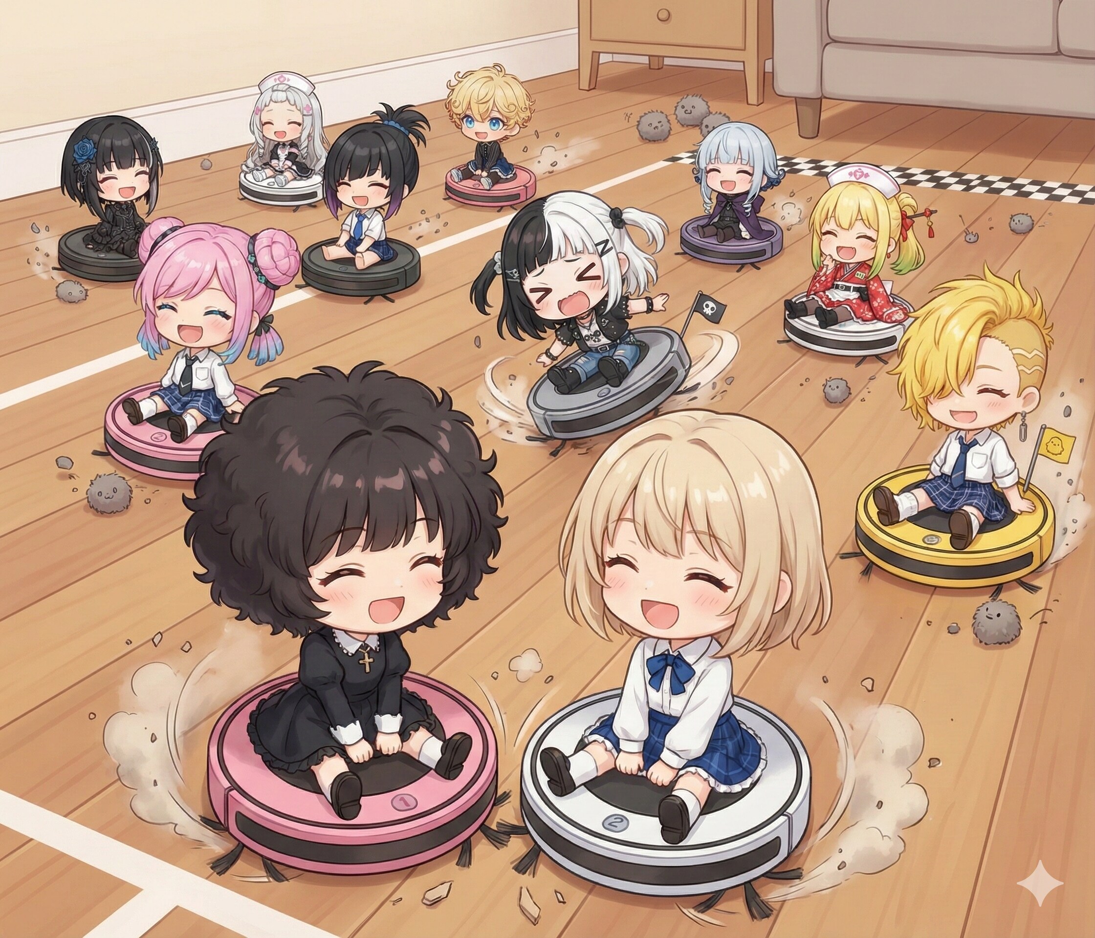 お掃除レース✨