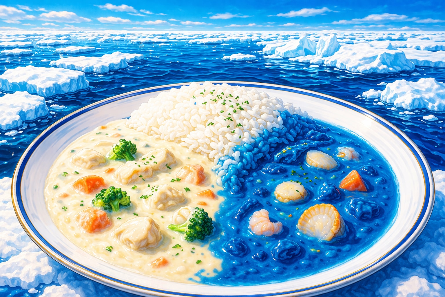 「オホーツク海流氷カリー」 見た目は‥‥ | の人気AIイラスト・グラビア
