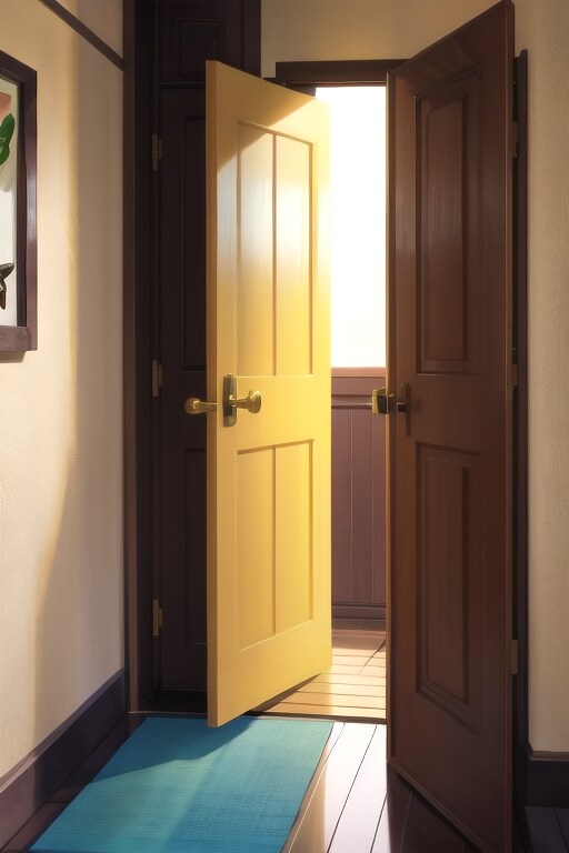 黄色いドアの向こうで | の人気AIイラスト・グラビア