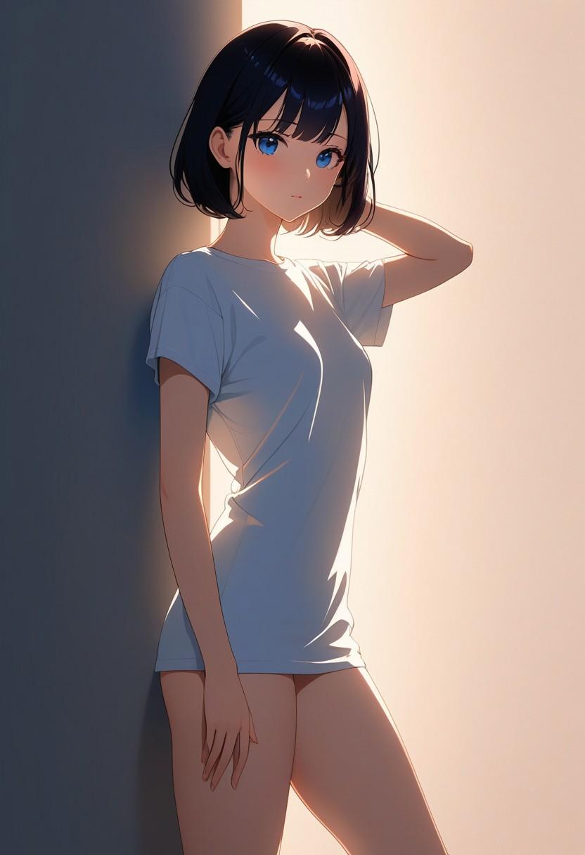ポートレート(光と影)(Tシャツ)(80)