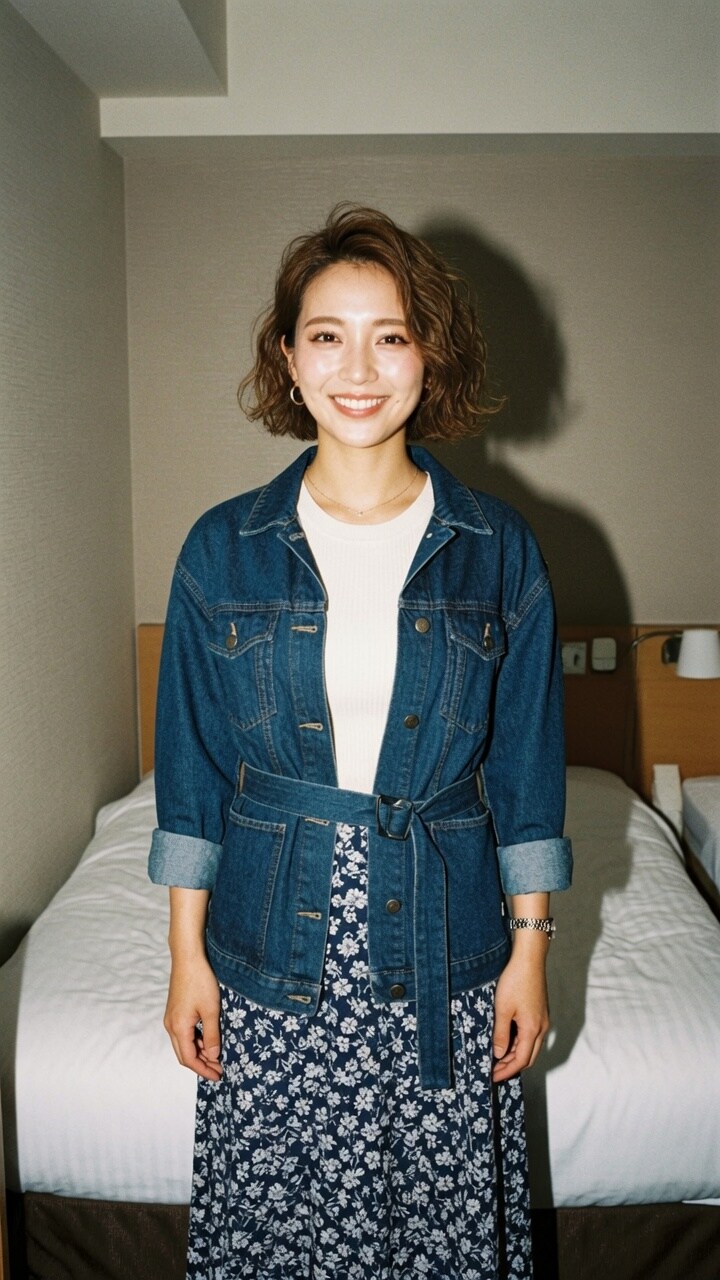 垢抜けた女性の私服グラビア