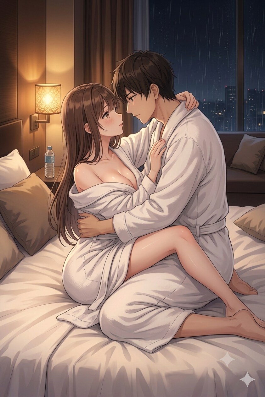 雨の日の2人