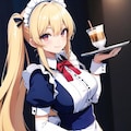 金髪メイド参上（自分で飲むんかい） 2枚目