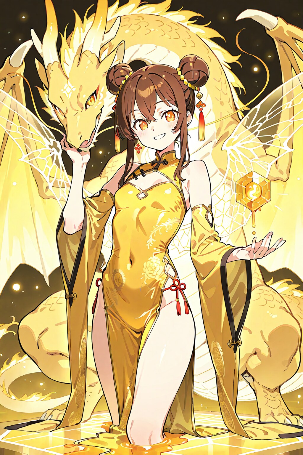 🐲 「お腹いっぱい、幸せいっぱい！ 飴食べる？……さあ、大地の歌を聴いて。」ユウコ（Yuko）