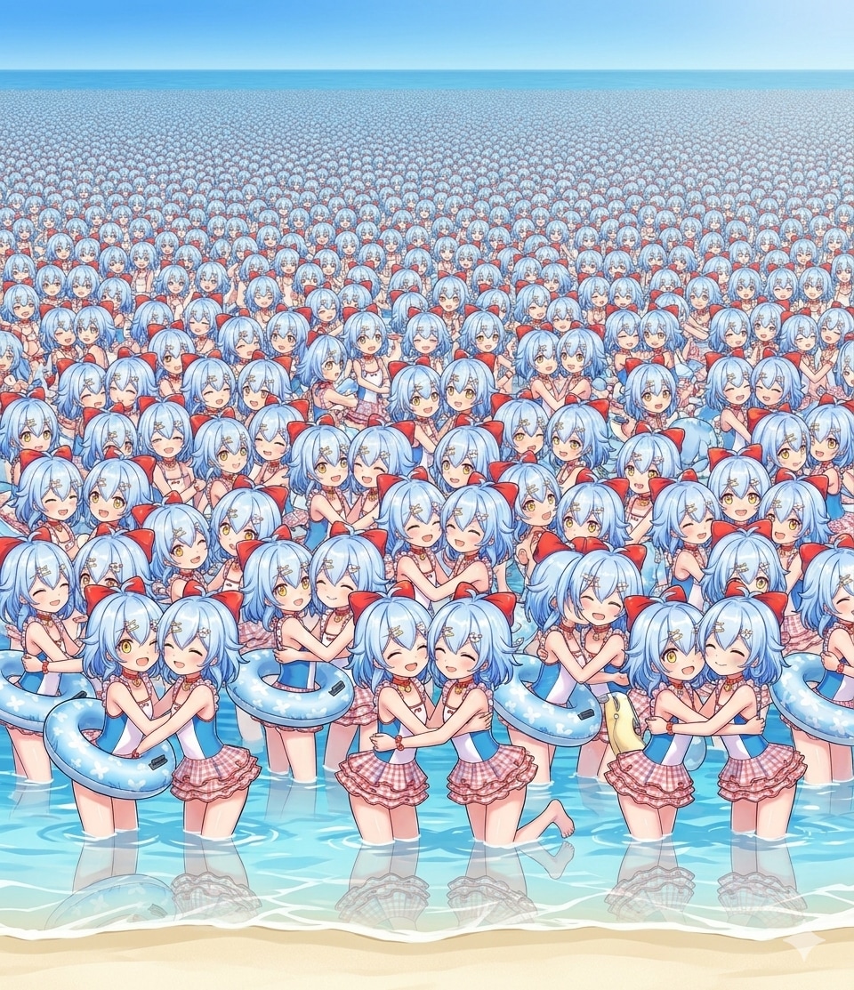 新しくなったGeminiによる例の広告の増殖娘 | の人気AIイラスト・グラビア